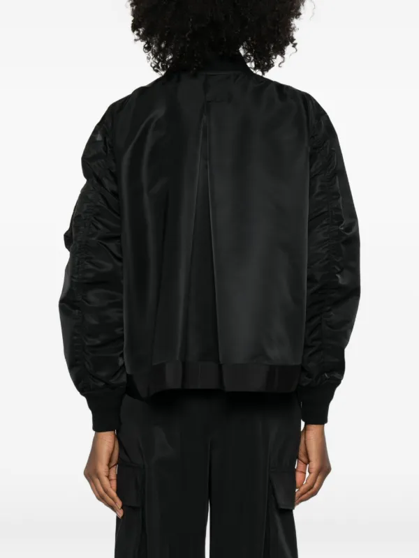 Sacai プリーツトリム ジャケット | ブラック | FARFETCH JP
