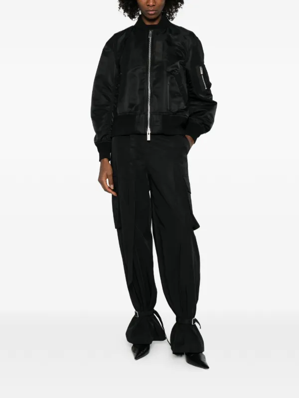 sacai サイズ1 プリーツスーチングジャケット Sacai プリーツトリム ジャケット | ブラック | FARFETCH JP