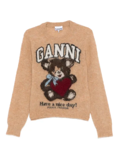 GANNI patterned-jacquard sweater
