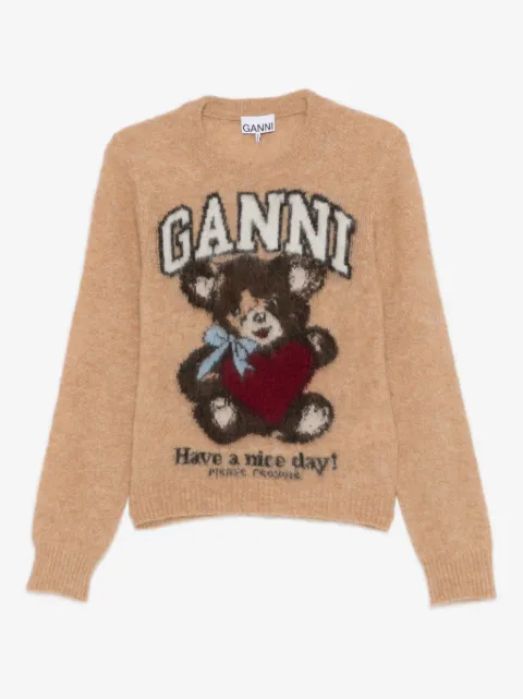GANNI patterned-jacquard sweater