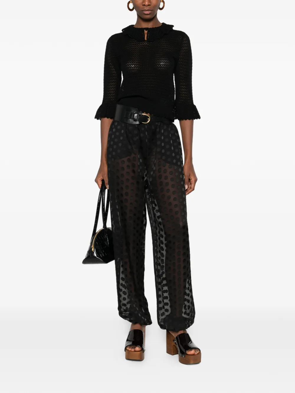 Chloé Crochet Top - Black 