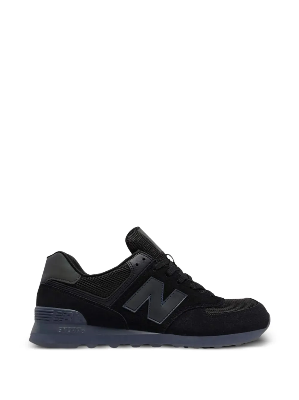New Balance 74 logo-patch sneakers Zwart
