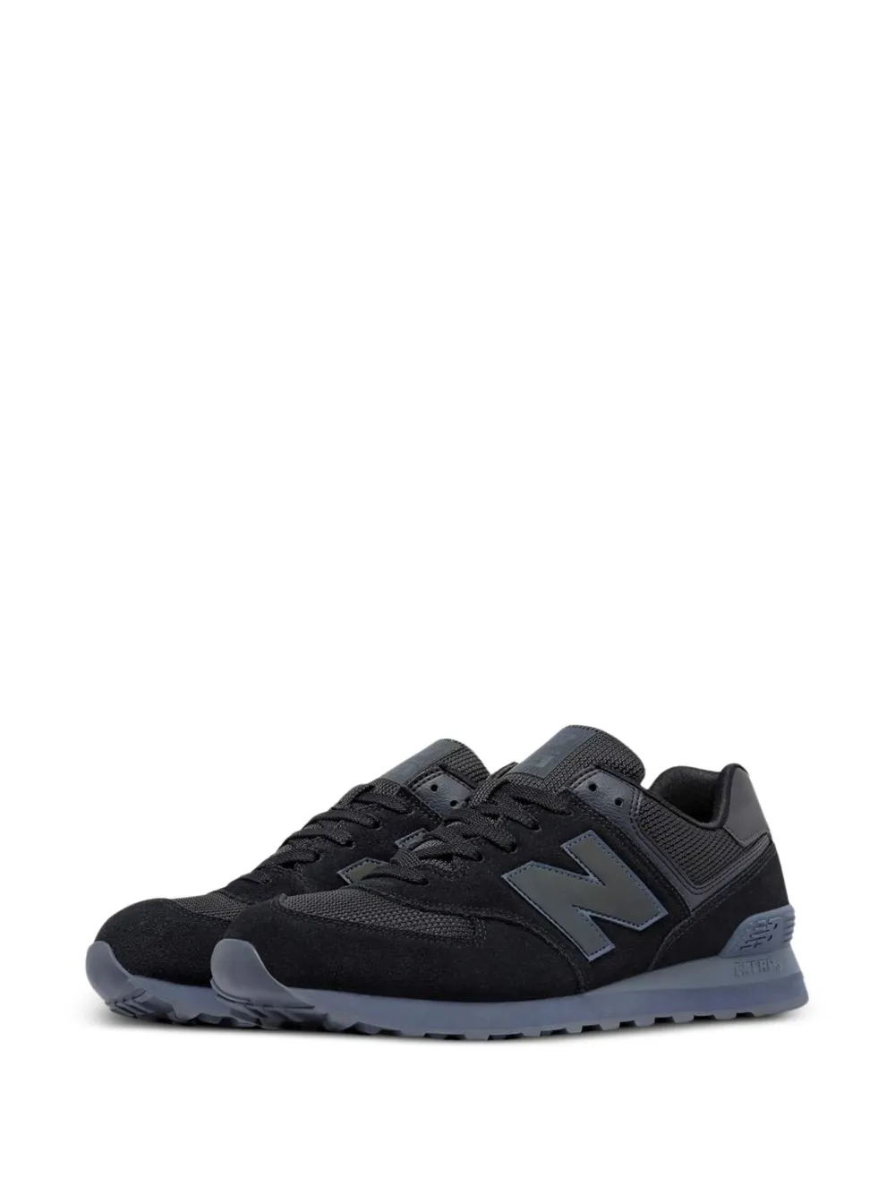New Balance 74 sneakers met logopatch Zwart
