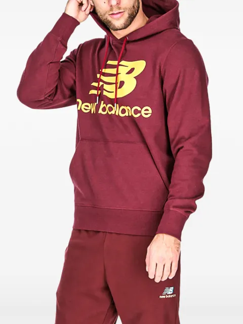 New Balance stacked logo-detail hoodie