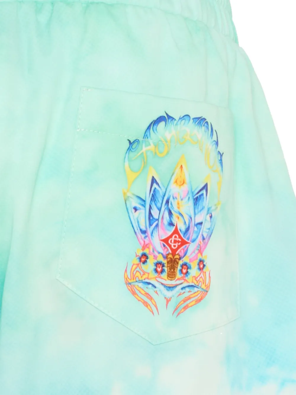 Tie-Dye Side-Pocket Shorts