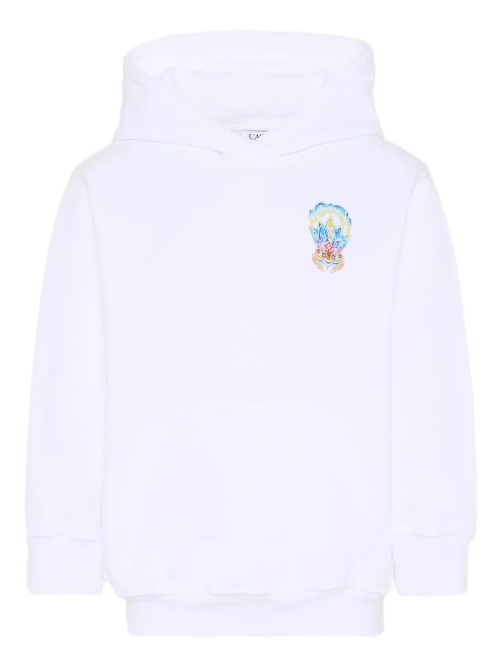 CASABLANCA KIDS graphic-print long-sleeve hoodie - Bianco