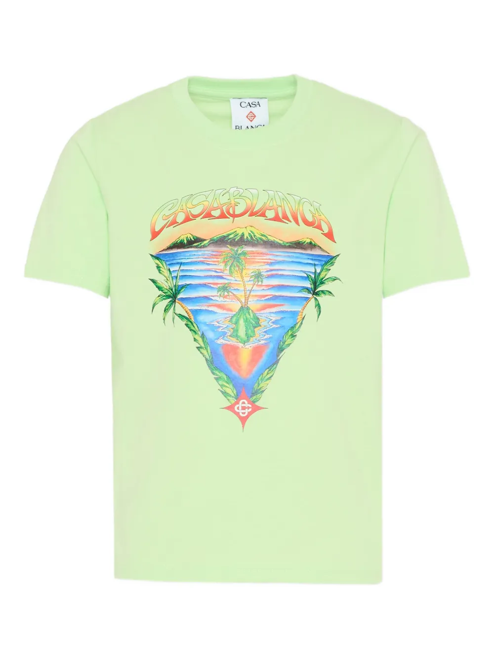 CASABLANCA KIDS graphic-print short-sleeve T-shirt - Verde