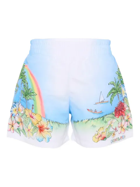 CASABLANCA KIDS floral-print swim shorts