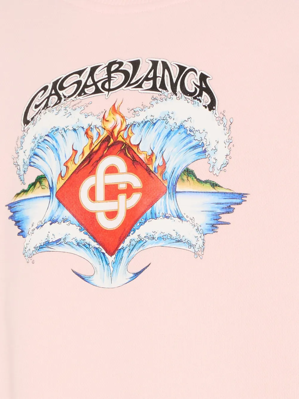 CASABLANCA KIDS Sweater met print en ronde hals Roze