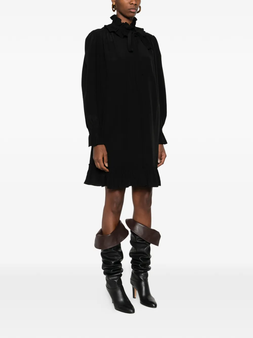 Chloé Mini-jurk met ruches Zwart