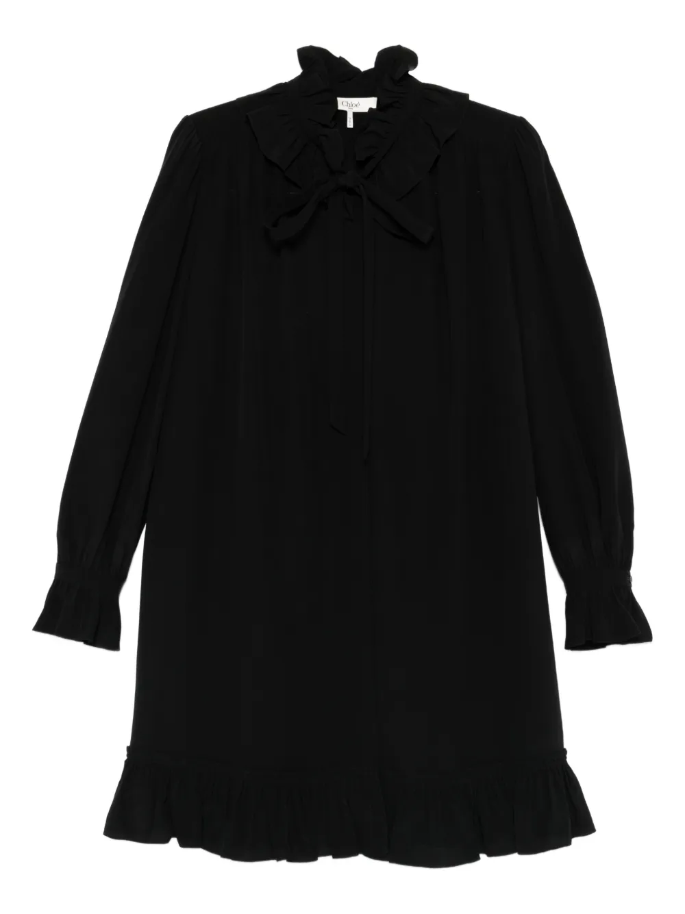 Chloé ruffled mini dress - Nero