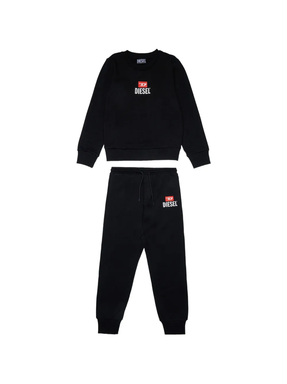 Diesel Kids Tuta sportiva con logo - Nero