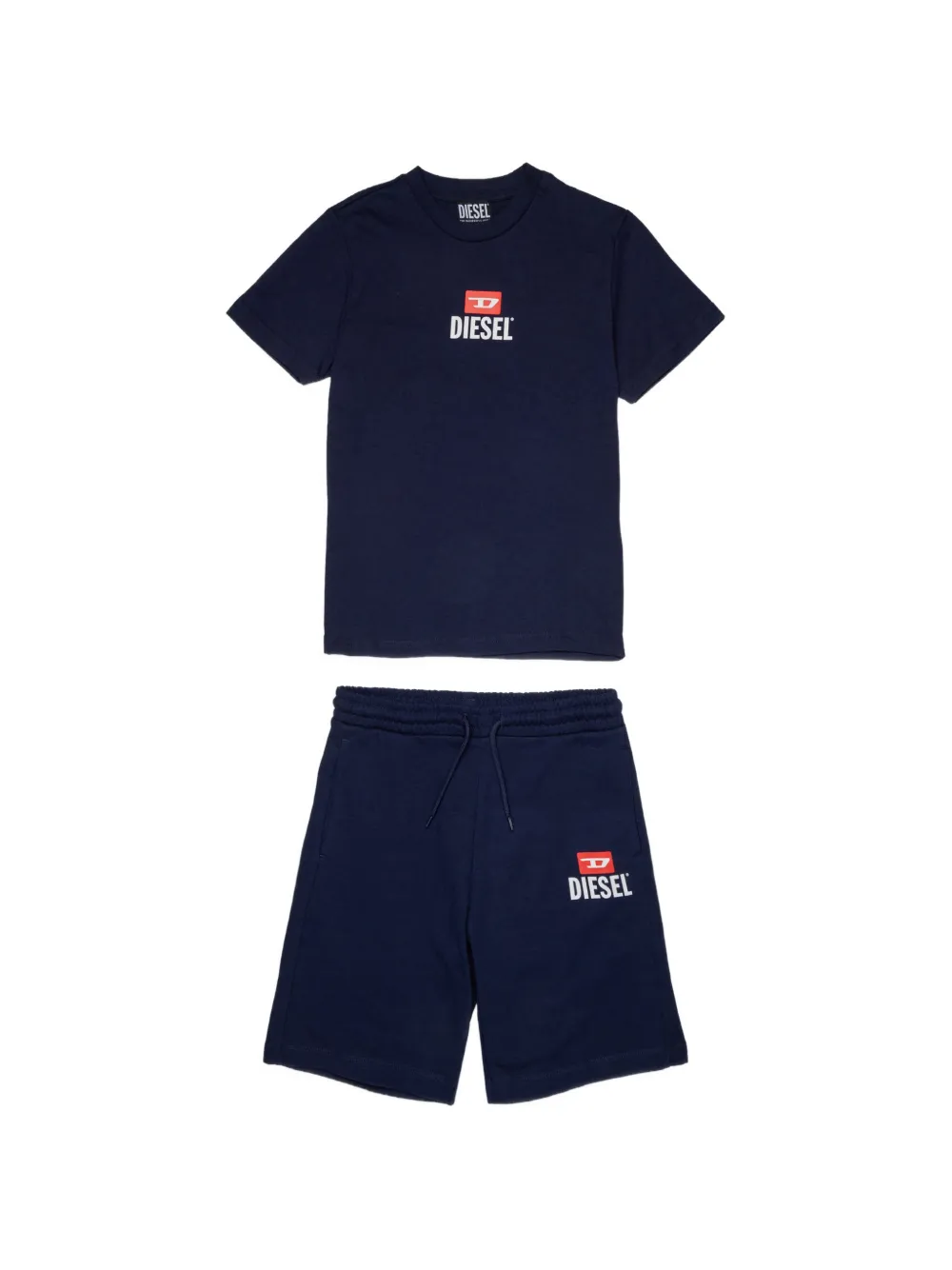 Diesel Kids Stibogi logo-detail shorts set - Blue