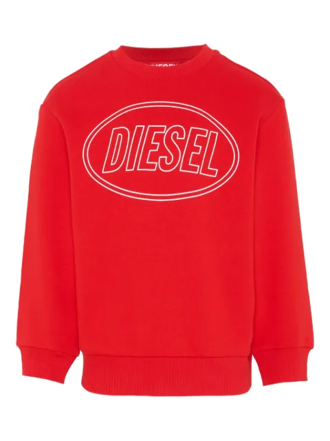 Diesel Kids sudadera con detalle del logo y cuello redondo