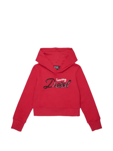 Diesel Kids hoodie con detalles de lentejuelas
