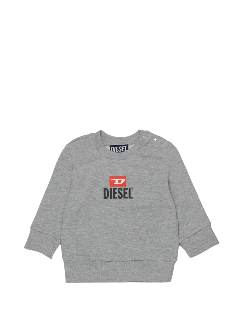 Diesel Kids Felpa con stampa logo - Grigio