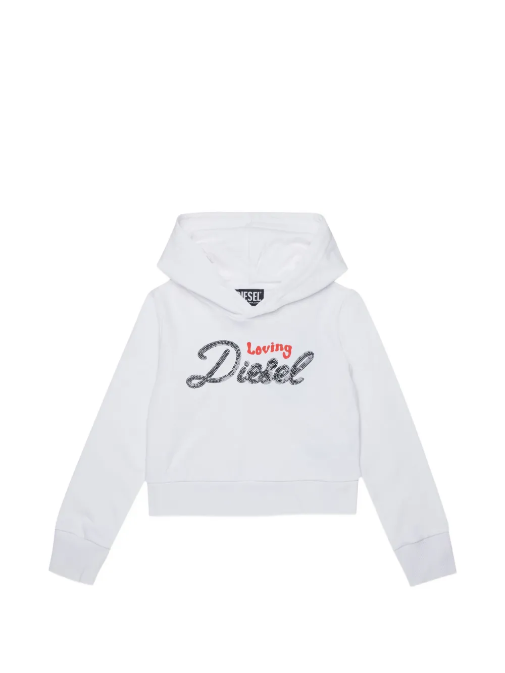 Diesel Kids Felpa con paillettes - Bianco