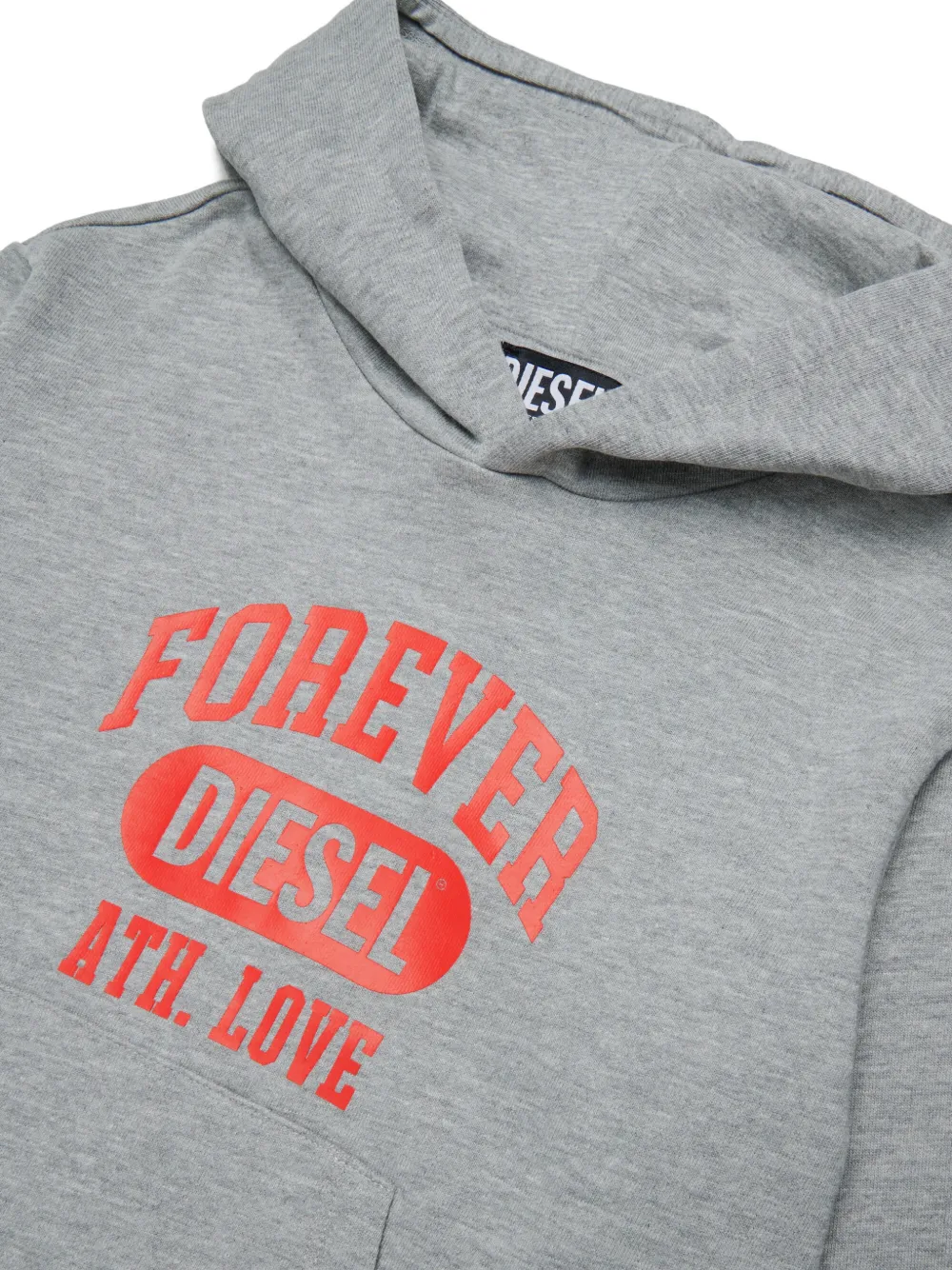  Diesel Kids Sudadera Estampada Con Capucha - Gris 