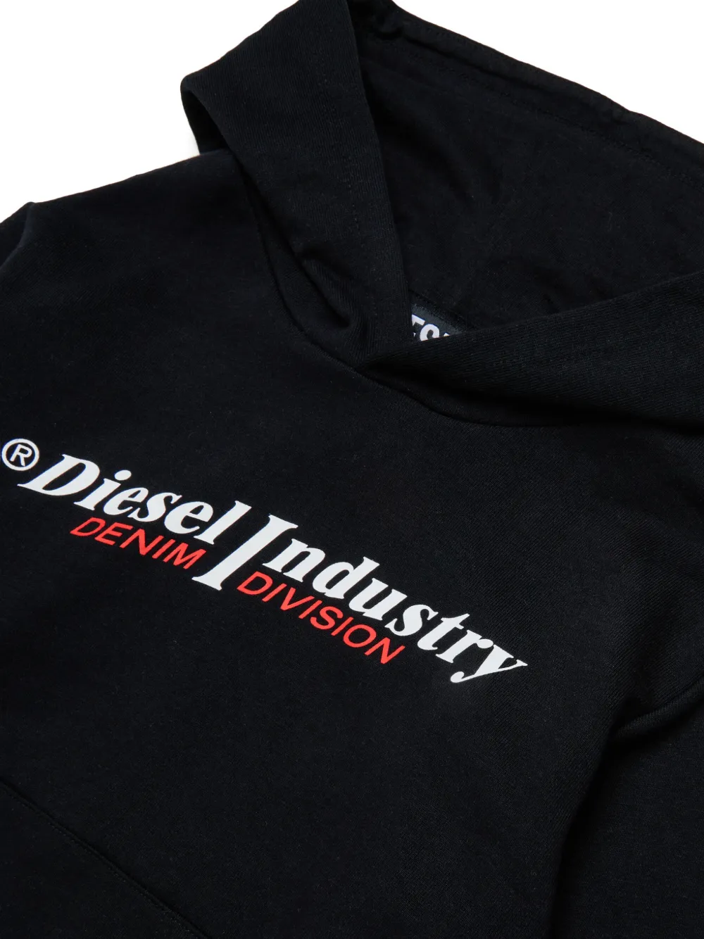 Diesel Kids Hoodie met logoprint Zwart