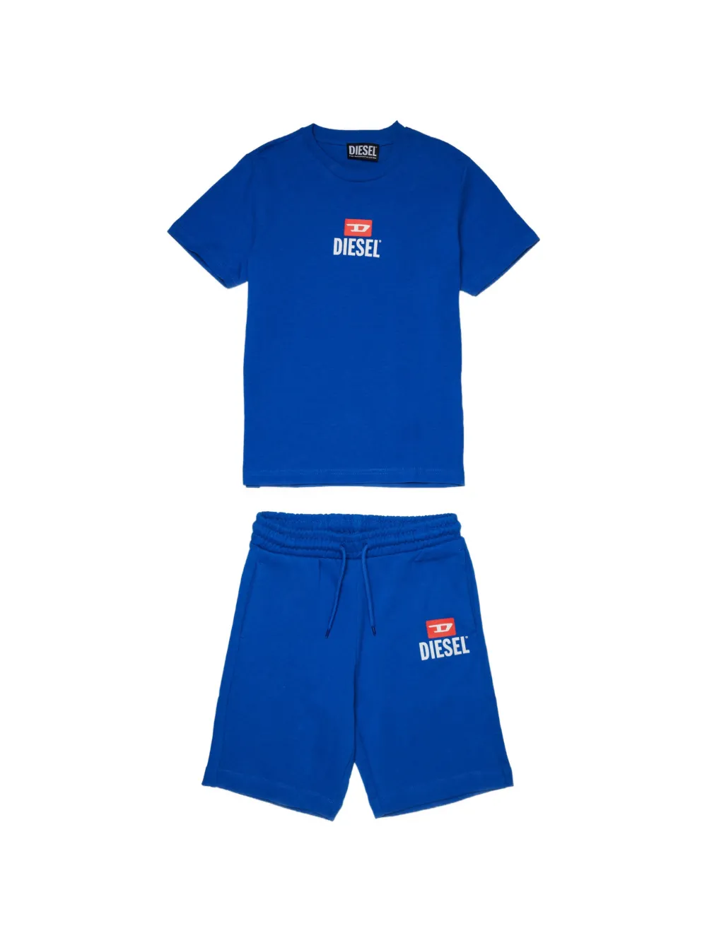 Diesel Kids drawstring shorts set - Blue