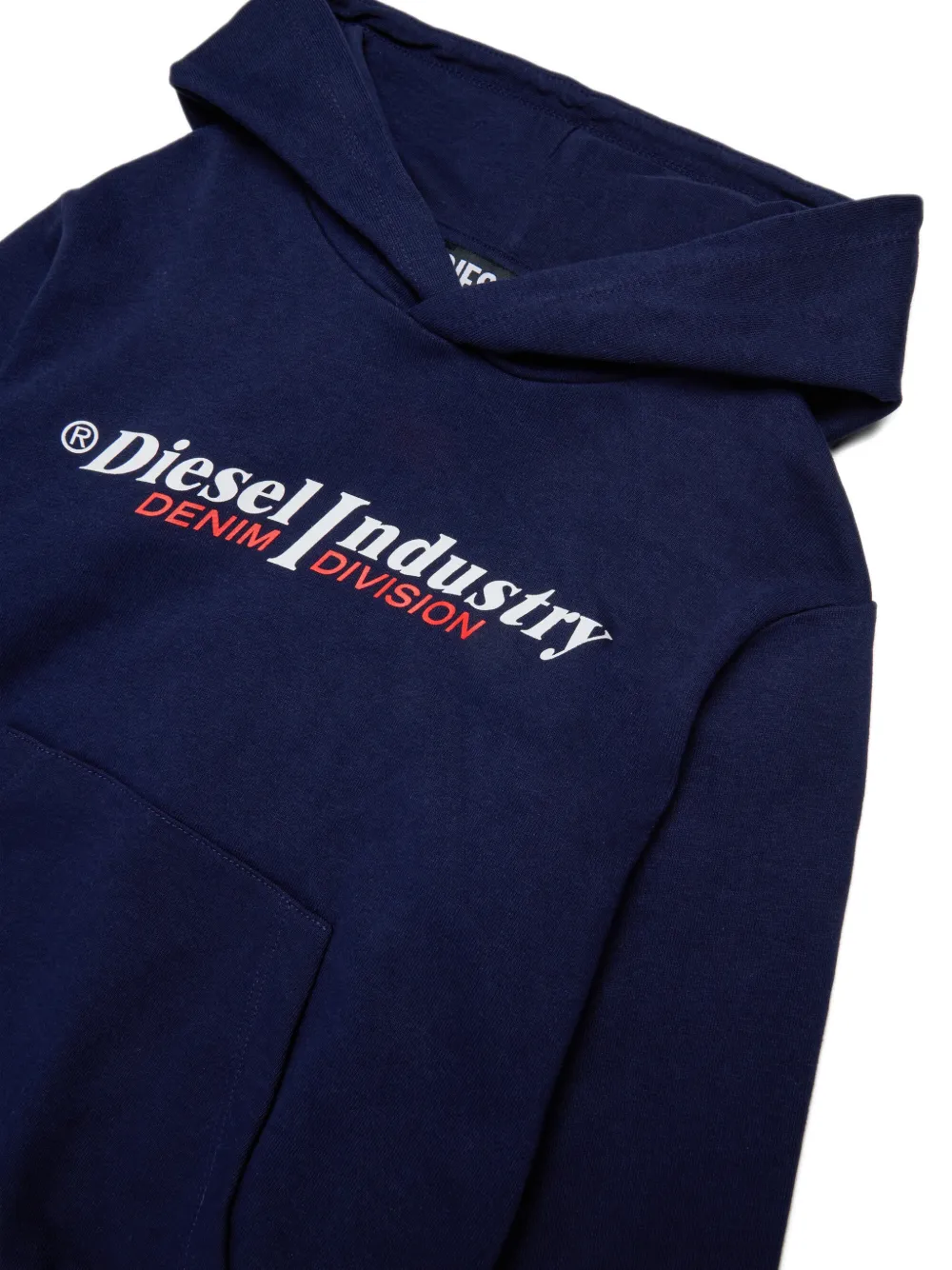 Diesel Kids Hoodie met logoprint Blauw