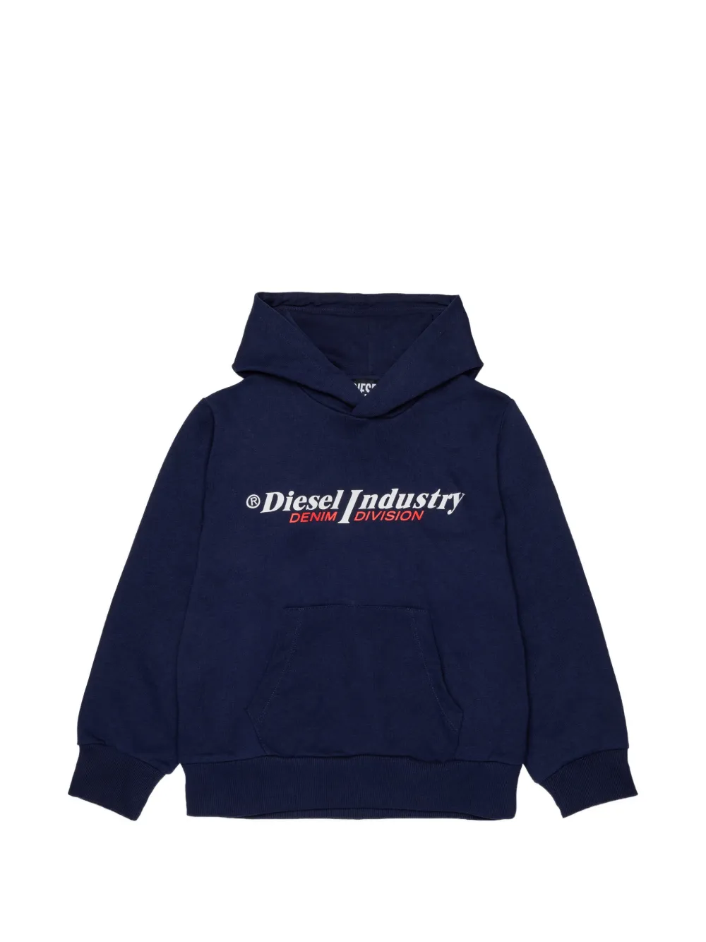 Diesel Kids Felpa con cappuccio e logo - Blu