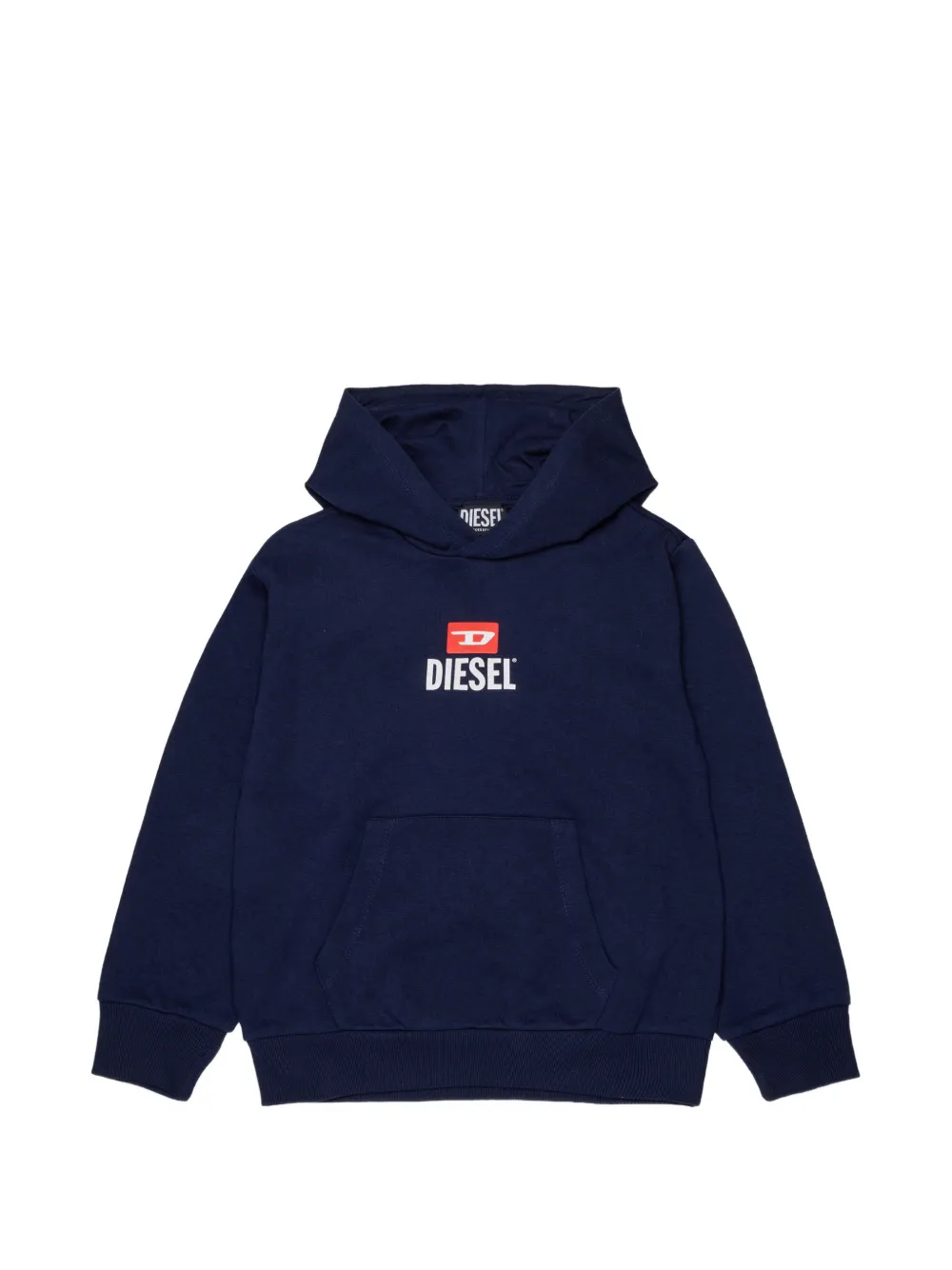 Diesel Kids Felpa con cappuccio e logo - Blu