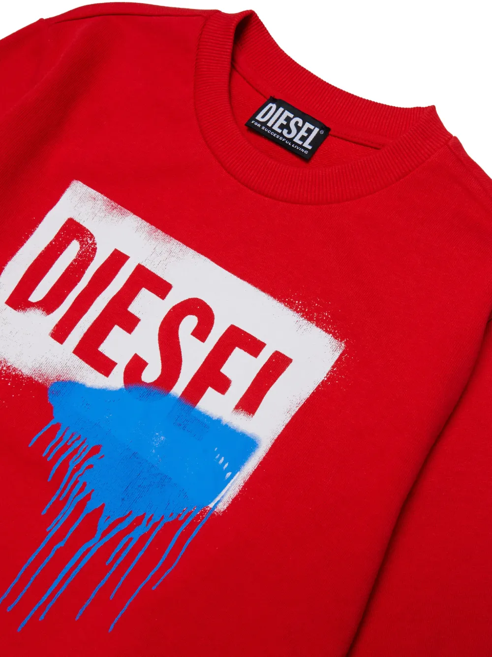 Diesel Kids Sweater met logoprint Rood