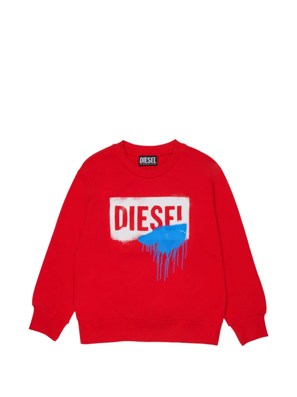 Diesel Kids Felpa con stampa logo - Rosso