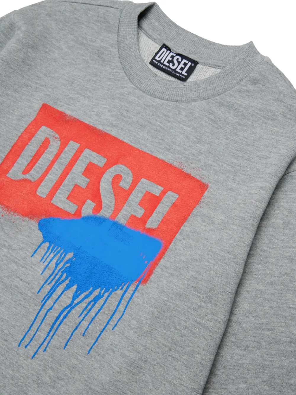 Diesel Kids Sweater met sigrafop-print Grijs