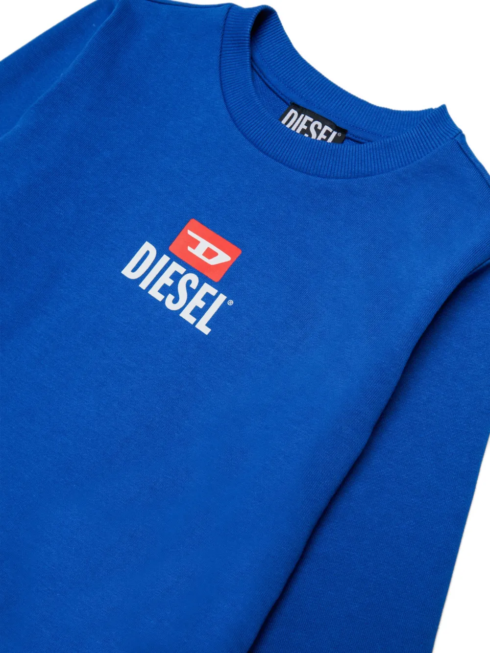 Diesel Kids Solive sweater met logodetail Blauw