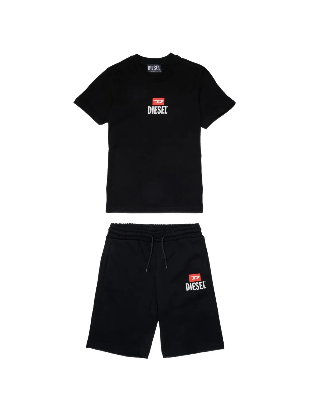 Diesel Kids Stibogi Short-Set mit Kordelzug - Schwarz