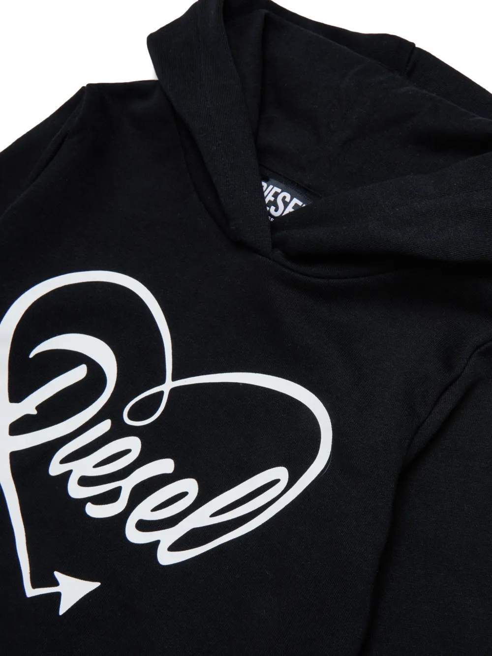 Diesel Kids Hoodie met print Zwart