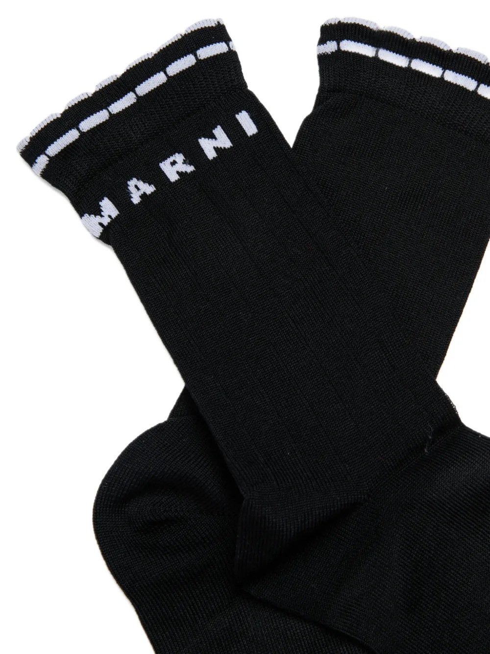 Marni Kids Sokken met contrasterende afwerking Zwart