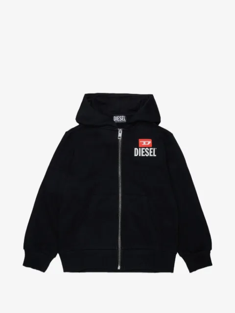 Diesel Kids zip logo hoodie