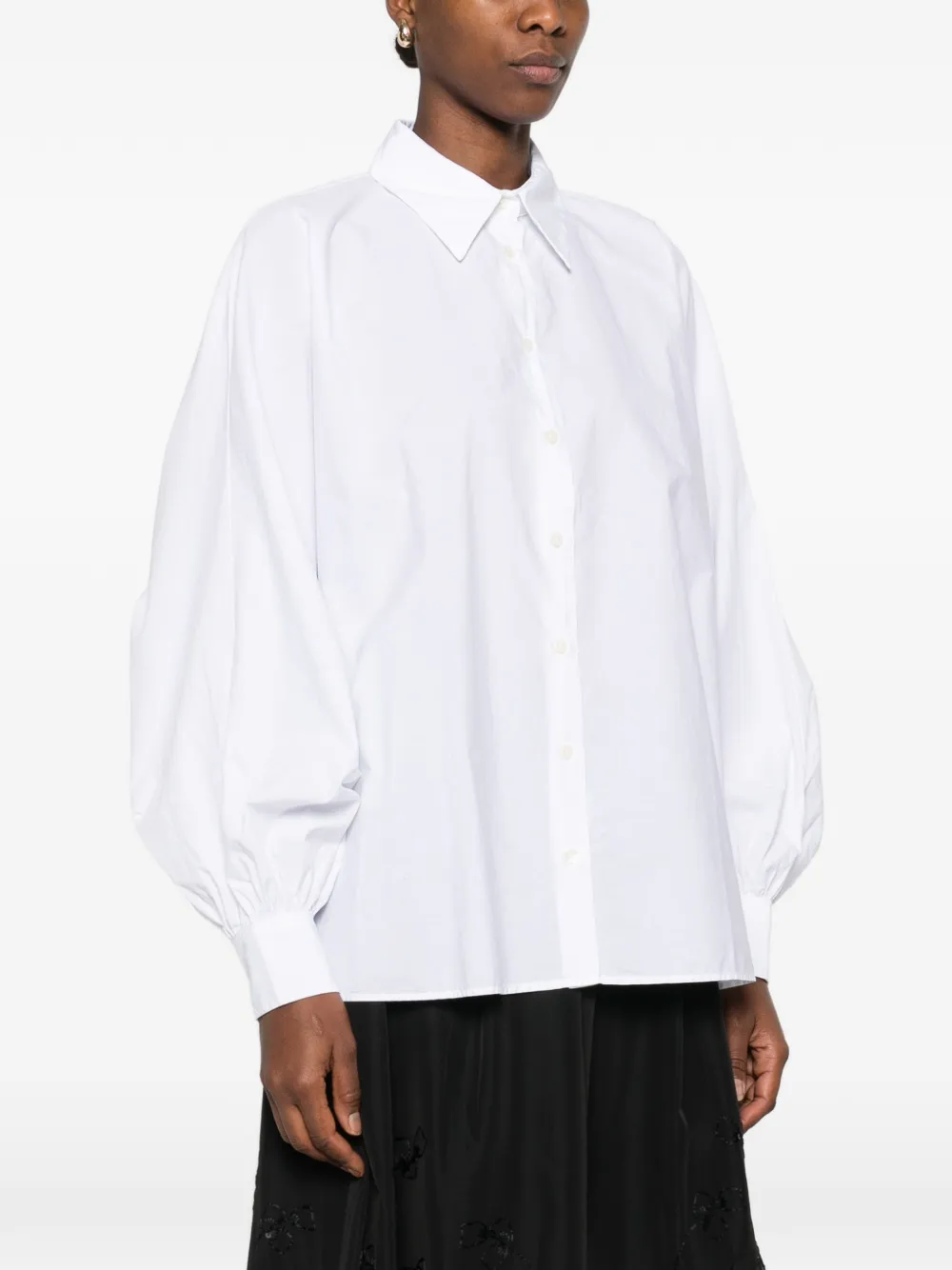  Sosue Antonia Cuffed-sleeve Buttoned Shirt - White 