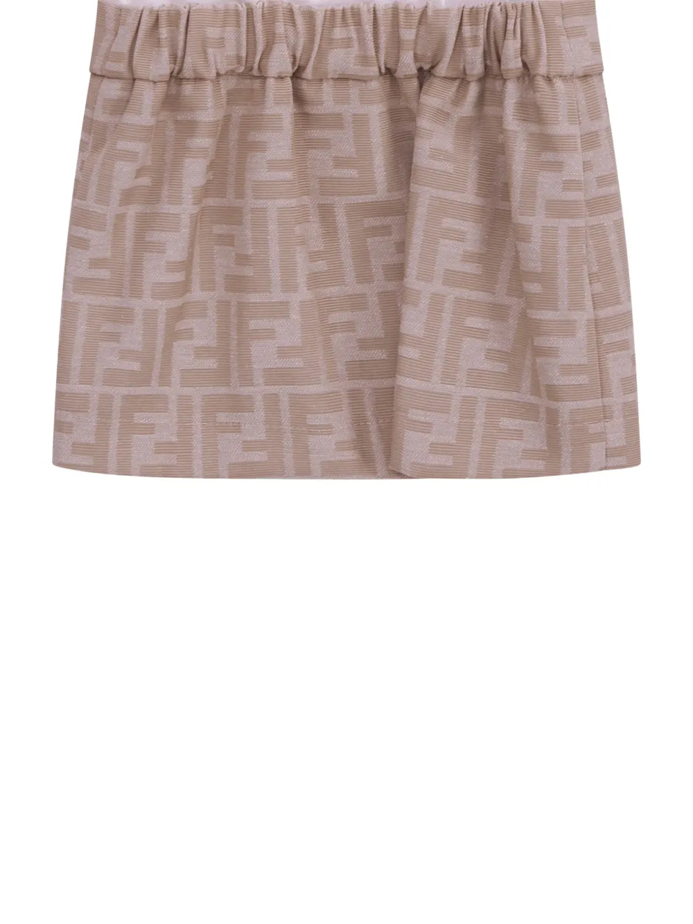 Fendi Kids Jurk met ruches en vlakken Wit