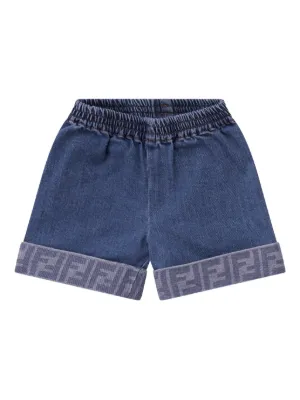 Fendi Kids モノグラム ショートパンツ | ブルー | FARFETCH JP