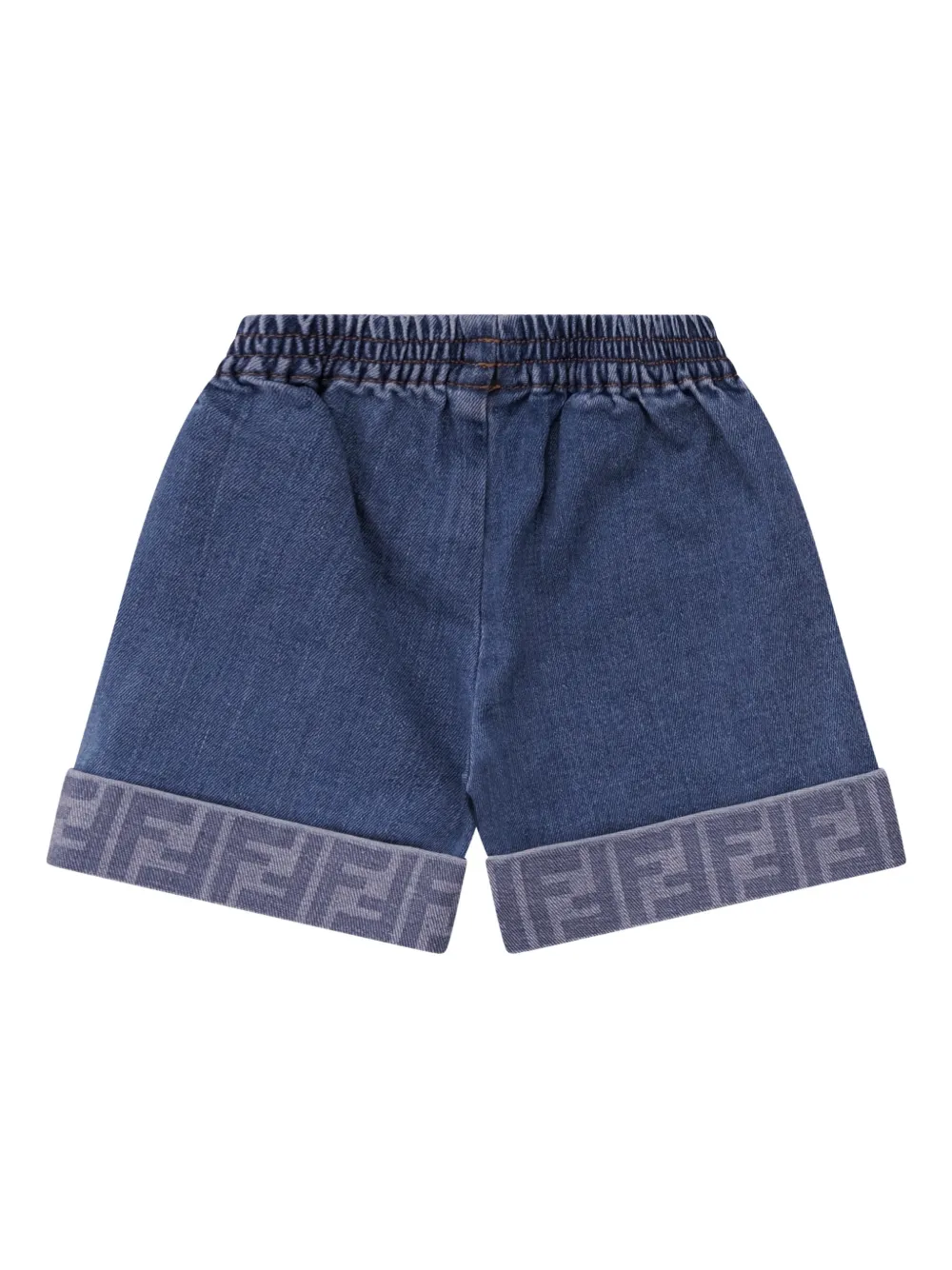  Fendi Kids Logo-trim Shorts - Blue 