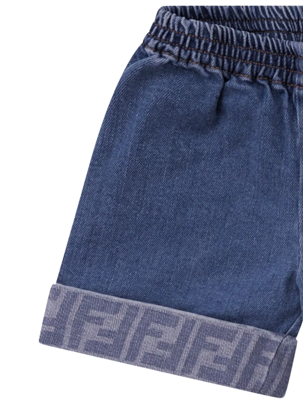  Fendi Kids Logo-trim Shorts - Blue 
