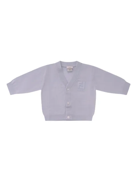 Fendi Kids logo-embroidered cardigan