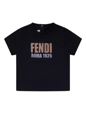 Fendi Kids logo-print T-shirt | Blue | FARFETCH IL