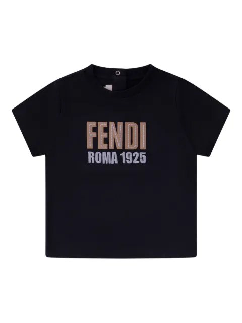 Fendi Kids logo-appliqué T-shirt