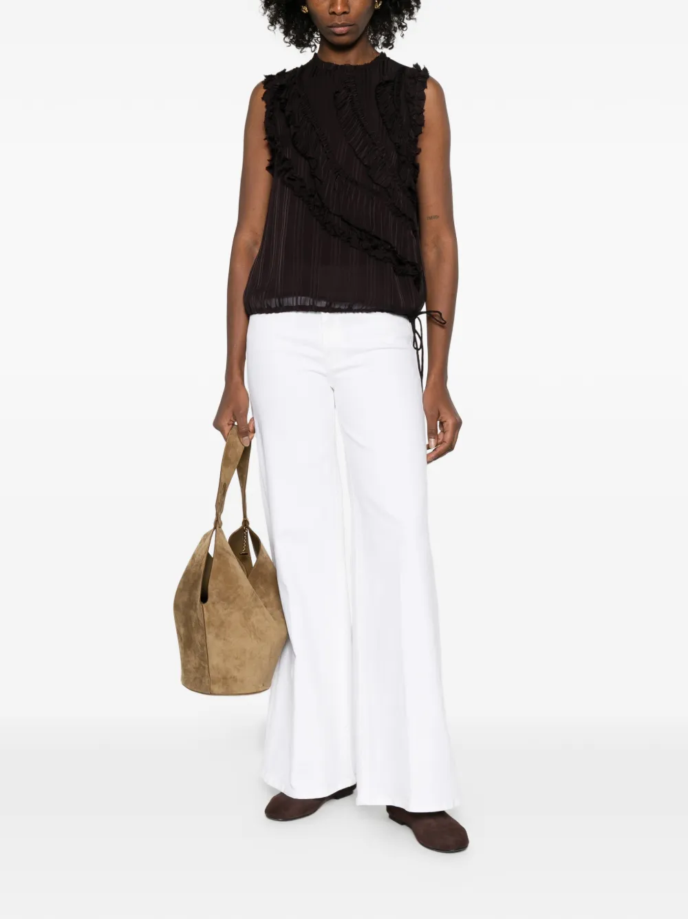 MOTHER The Twister Sneak trousers - Wit