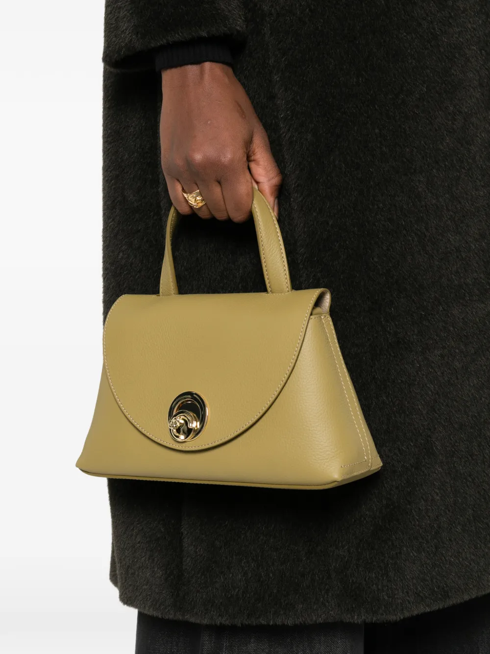 Coccinelle Kleine Nika leren shopper - Beige