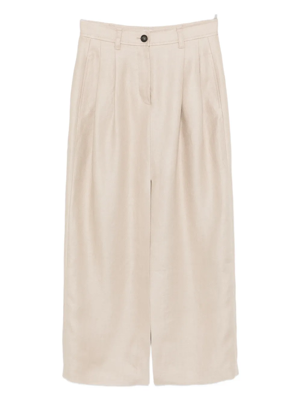 Brunello Cucinelli Linen Maxi Skirt In Neutral
