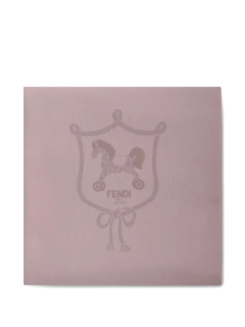 Fendi Kids horse-emblem blanket - Rosa