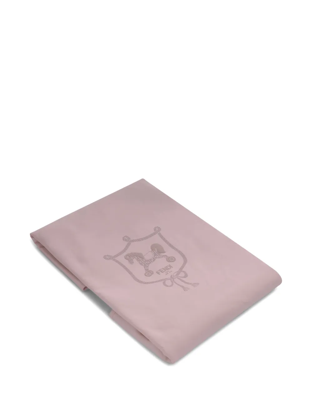 Fendi Kids horse-emblem blanket - Roze