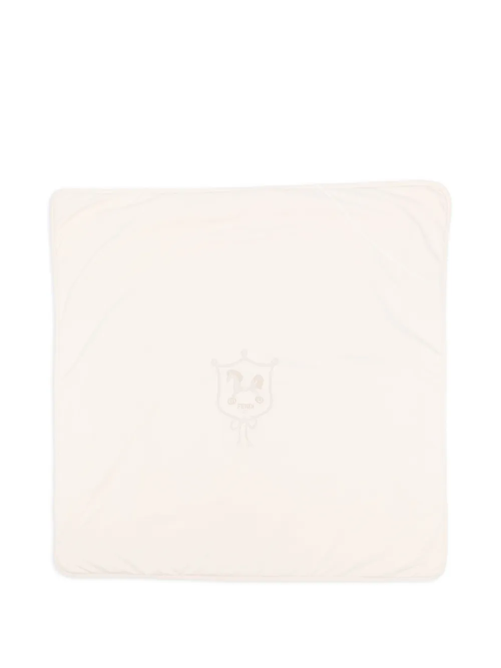 Fendi Kids horse-emblem blanket - Rosa