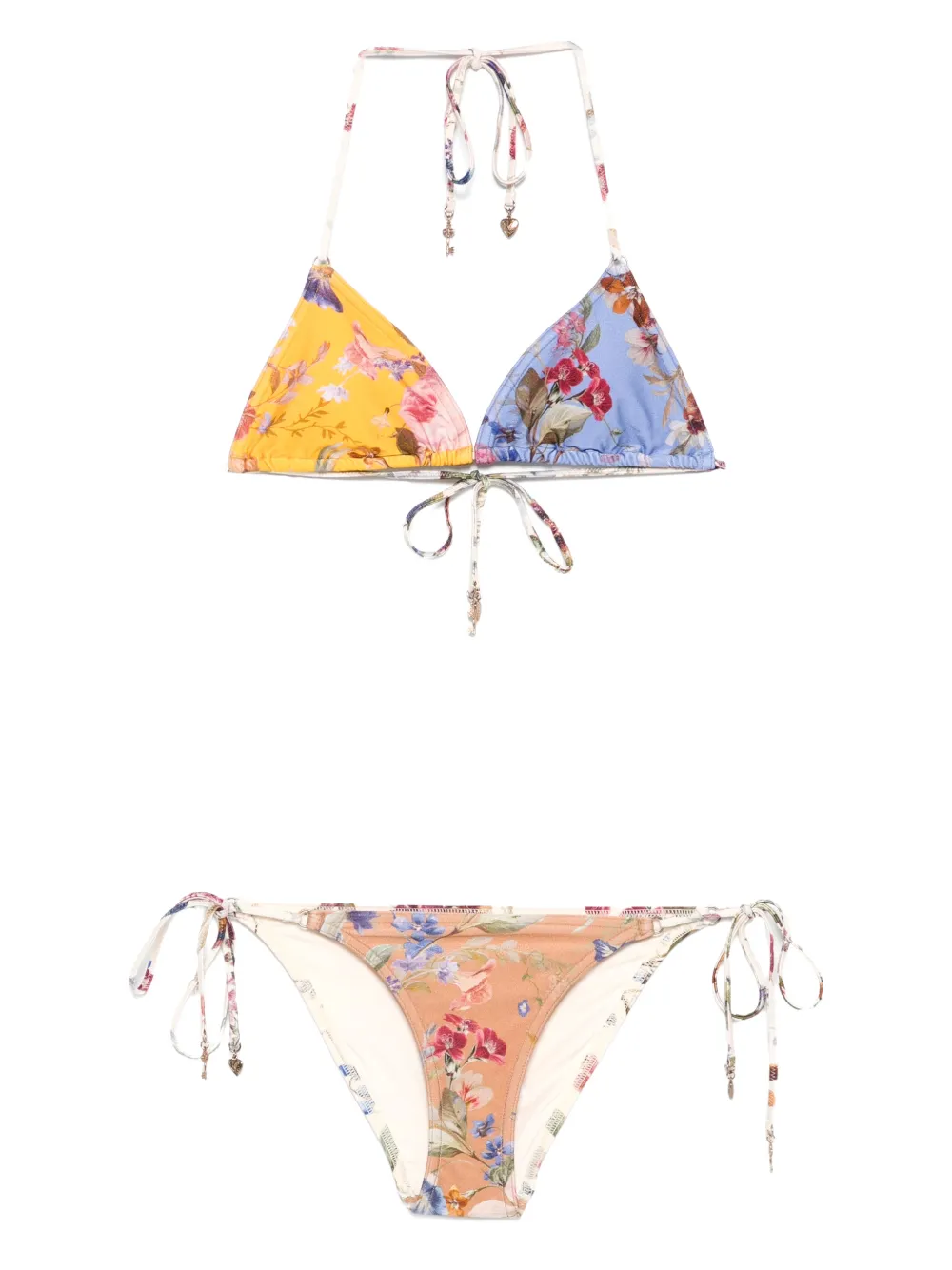 ZIMMERMANN Patience Spliced Tri bikini - Toni neutri